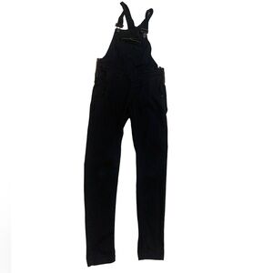💜 Triple Five Soul Black Cotton Zip Detail Overalls - XS